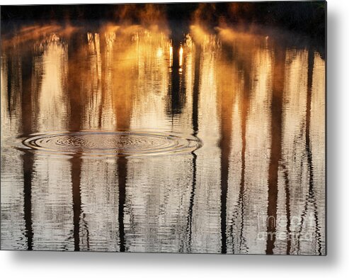 Water Metal Print featuring the photograph Ripples Rays of Light and Reflections by Tim Gainey