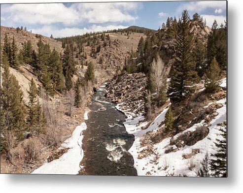 River In Colorado Mountains Metal Print featuring the photograph River in Colorado Mountains by John McGraw