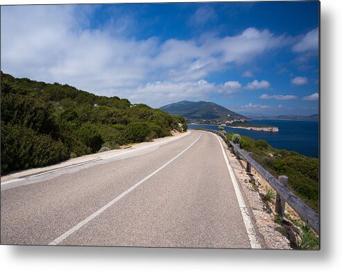 Outdoors Metal Print featuring the photograph Road in Alghero, Sardinia by David Soanes Photography