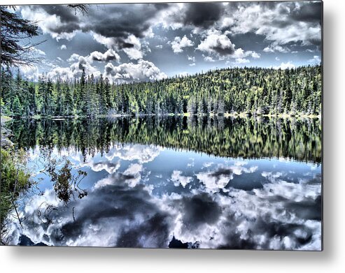 Lake Metal Print featuring the photograph Rock Pond Reflections by Russel Considine