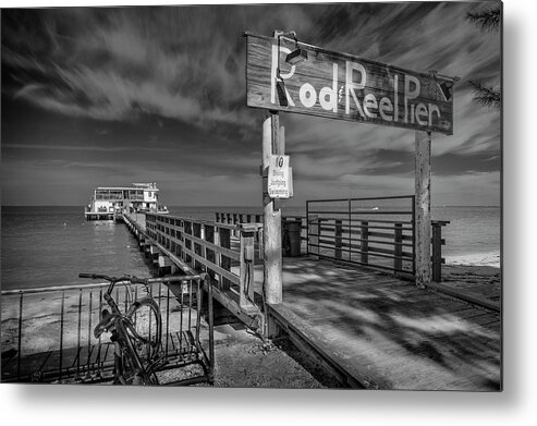 Anna Maria Island Metal Print featuring the photograph Rod and Reel Pier by ARTtography by David Bruce Kawchak