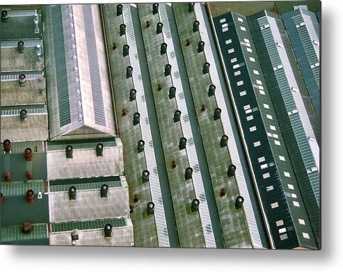  Metal Print featuring the photograph Express Lifts Factory as seen from the Tower by Gordon James