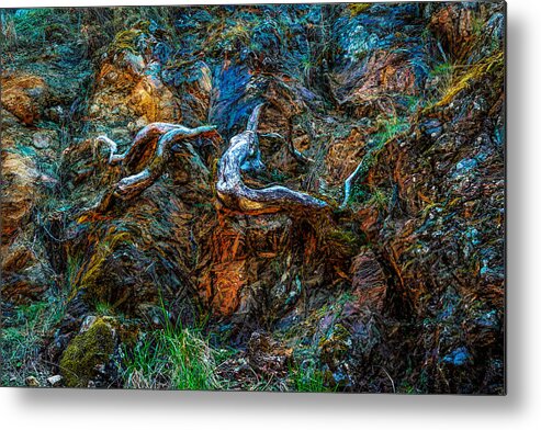 Algae Metal Print featuring the pastel Root Cause by Bill Posner