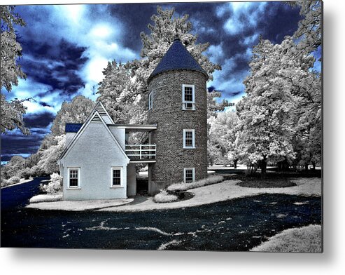 Infrared Metal Print featuring the photograph Round House in Charlottesville by Anthony M Davis