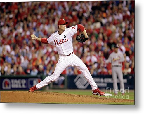 Citizens Bank Park Metal Print featuring the photograph Roy Halladay by Rob Carr