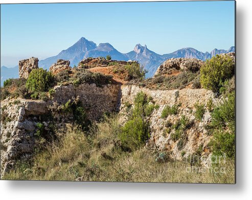 Fortress Metal Print featuring the photograph Ruins of an ancient fortress in the mountains by Adriana Mueller
