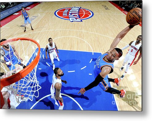 Russell Westbrook Metal Print featuring the photograph Russell Westbrook by Chris Schwegler