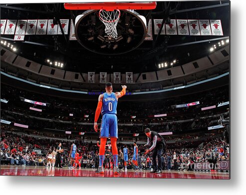 Russell Westbrook Metal Print featuring the photograph Russell Westbrook by Jeff Haynes