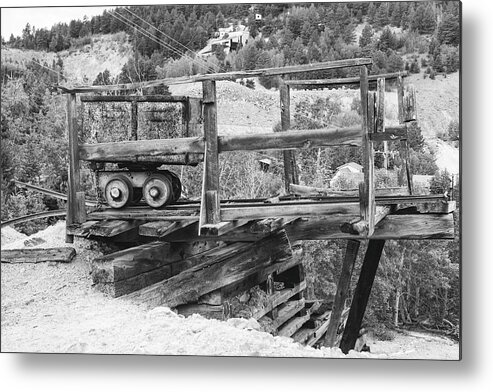 Mining Equipment Metal Print featuring the photograph Rustic Mining Cart by Cathy Anderson