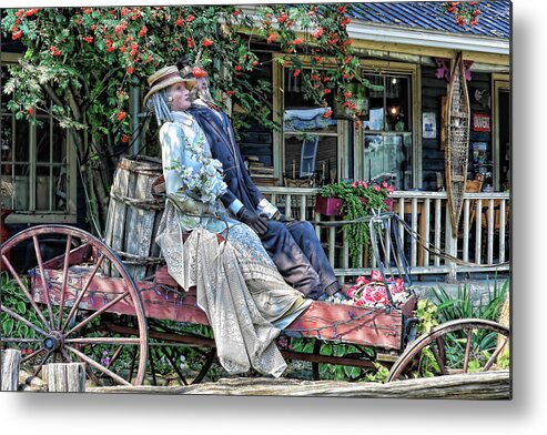 Rustic Metal Print featuring the photograph Rustic old time wedding by Tatiana Travelways