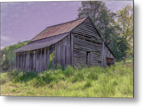 Tennessee Metal Print featuring the photograph Rustic Spring Morning, Painterly by Marcy Wielfaert