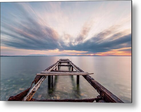 Jetty Metal Print featuring the photograph Rusty Jetty I by Alexios Ntounas