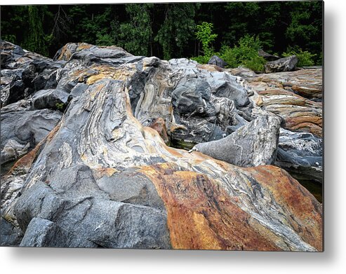 Salmon Metal Print featuring the photograph Salmon Falls Swirl by Steven Nelson