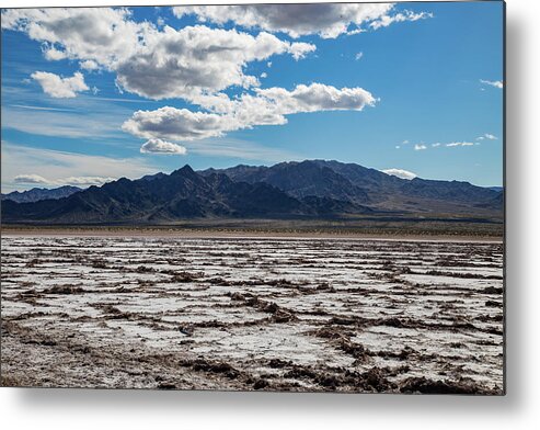 Salt Flats Metal Print featuring the photograph Salt Flats in the Mojave by Matt Deifer