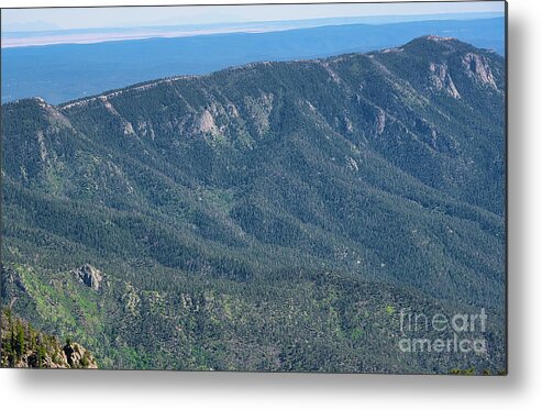 Sandia Metal Print featuring the photograph Sandia Mountains by Andrea Anderegg