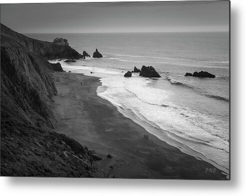 Pacific Metal Print featuring the photograph Seascape Jenner California VI BW by David Gordon