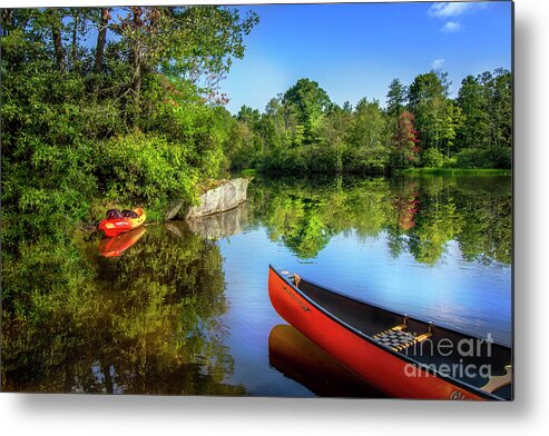 Price Lake Metal Print featuring the photograph Serenity On Price Lake by Shelia Hunt