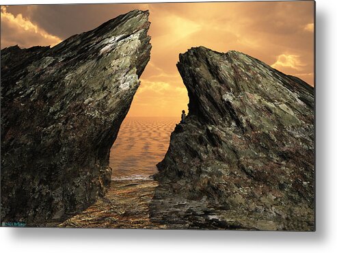 3d Metal Print featuring the painting Serenity by Williem McWhorter