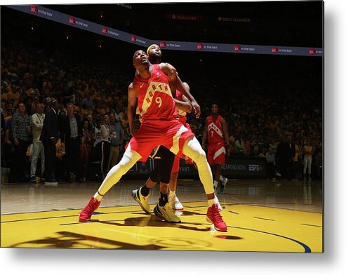 Playoffs Metal Print featuring the photograph Serge Ibaka and Demarcus Cousins by Nathaniel S. Butler