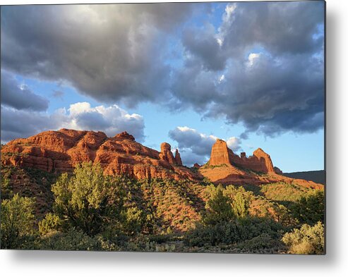 Sedona Metal Print featuring the photograph Shadows and Spires by Leda Robertson