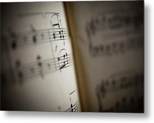 Music Metal Print featuring the photograph Sheet Music by John Manno