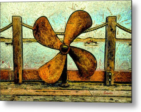 Seascape Metal Print featuring the photograph Ship's Propeller by Floyd Snyder