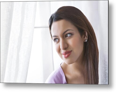 People Metal Print featuring the photograph Side profile of a young woman by Ravi Ranjan