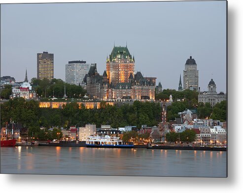 Outdoors Metal Print featuring the photograph Skyline of Quebec City by Guy Vanderelst