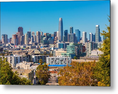 San Francisco Metal Print featuring the photograph Skyline of San Francisco as seen from Potrero Hill by © Allard Schager