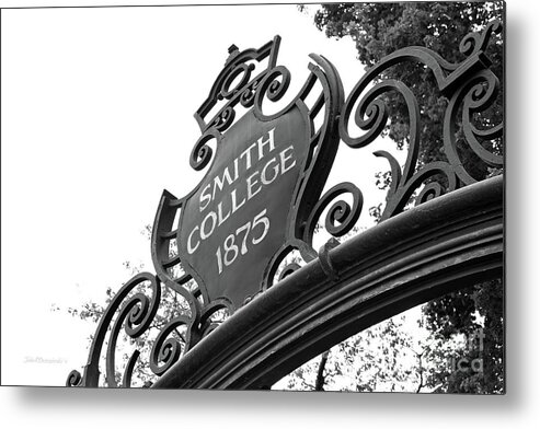 Smith College Metal Print featuring the photograph Smith College Grecourt Gate by University Icons