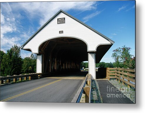 Bridge Metal Print featuring the photograph Smith Covered Bridge - Plymouth New Hampshire USA by Erin Paul Donovan