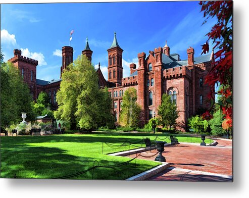 Washington Metal Print featuring the painting Smithsonian Castle Museum by Christopher Arndt