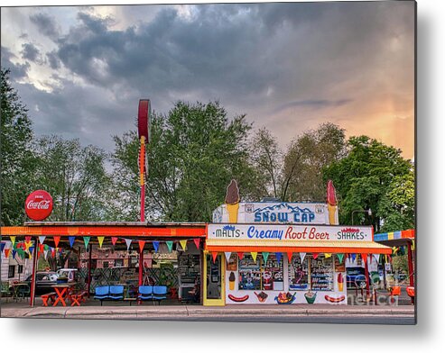 Snow Cap Metal Print featuring the photograph Snow Cap by Andrea Smith