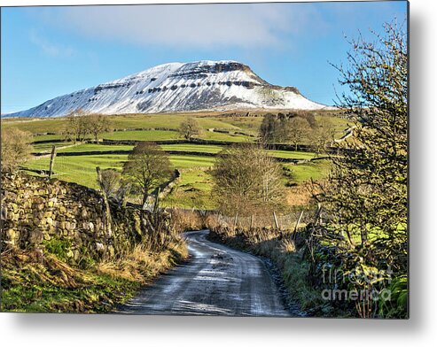 England Metal Print featuring the photograph Snow Capped Pen-y-ghent by Tom Holmes Photography