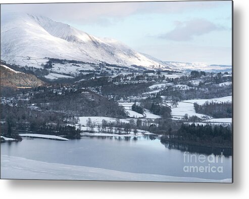 Photographer Metal Print featuring the photograph Snow covered mountains, the Lake District by Perry Rodriguez