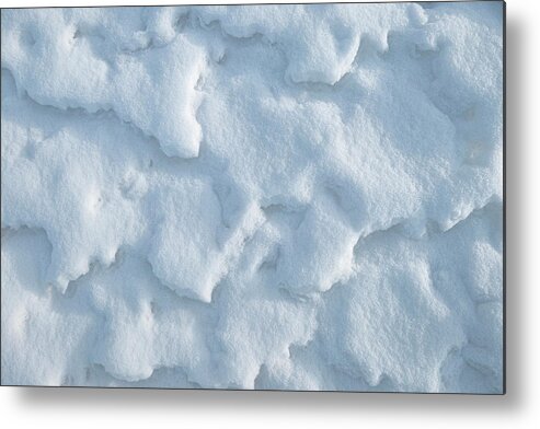 Snow Metal Print featuring the photograph Snow Texture Abstract by Karen Rispin