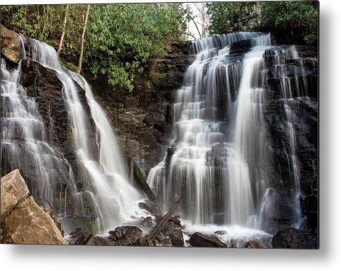 Great Smoky Mountains National Park Metal Print featuring the photograph Soco Falls #1 by Stacy Abbott