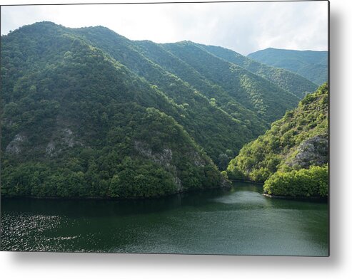Soft Breeze Metal Print featuring the photograph Soft Breeze and Sunny Sparkles - Irenic Lake in the Mountains by Georgia Mizuleva
