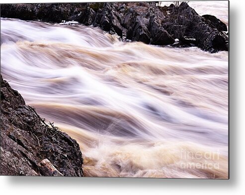 Photography Metal Print featuring the photograph Soft Water and Hard Rocks by Larry Ricker