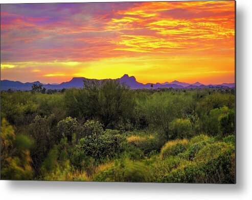 Sunset Metal Print featuring the photograph Sombrero Sunset h2050 by Mark Myhaver