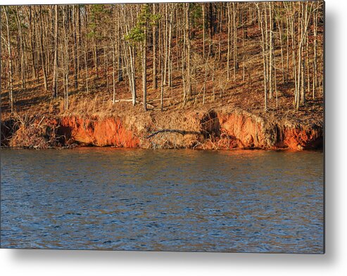 Red Clay Metal Print featuring the photograph Some Georgia Red Clay Shoreline by Ed Williams