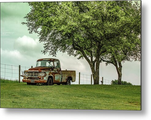 Green Metal Print featuring the photograph Something About a Truck by KC Hulsman