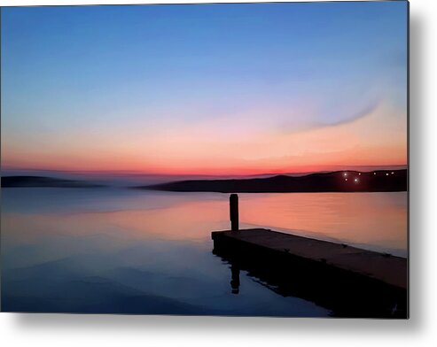 Seascape Metal Print featuring the digital art Southport Sunset by Gina Harrison