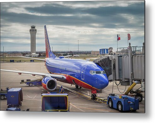Southwest Airlines Metal Print featuring the photograph Southwest Airlines in Austin Texas by Robert Bellomy