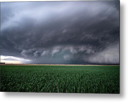 Mesocyclone Metal Print featuring the photograph Spaceship Storm by Wesley Aston
