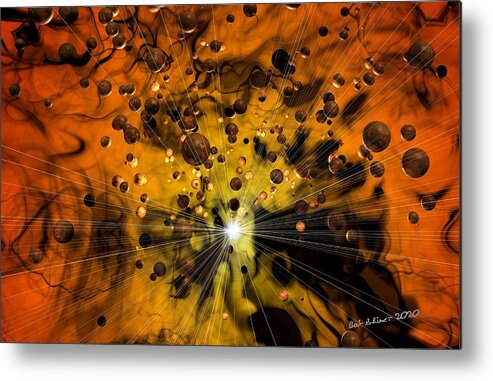 Digital Abstract Metal Print featuring the digital art Spark of Inspiration by Bob Shimer