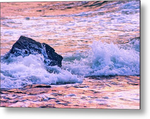 Bubbles Metal Print featuring the photograph Splashing Sea Foam by Anthony Sacco