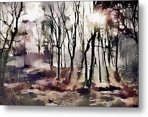 Spring Morning Mist Metal Print featuring the painting Spring Morning Mist by Susan Maxwell Schmidt