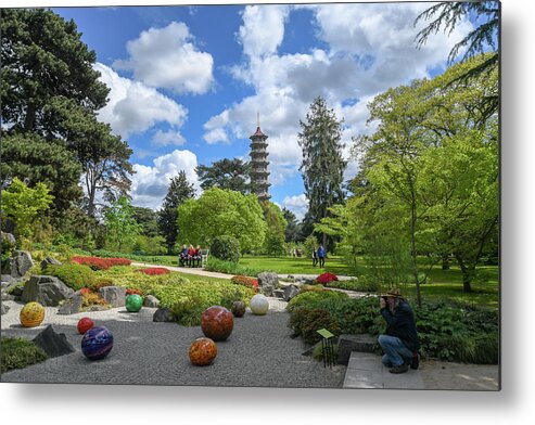 Landscape Metal Print featuring the photograph Spring sunshine at Kew Gardens by Andrew Lalchan