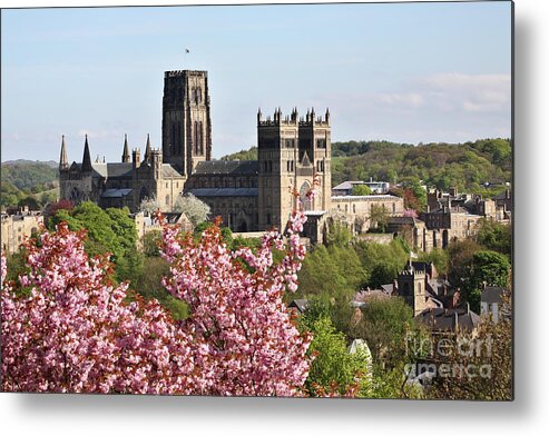 Great Britain Metal Print featuring the photograph Spring view of Durham Cathedral by Bryan Attewell